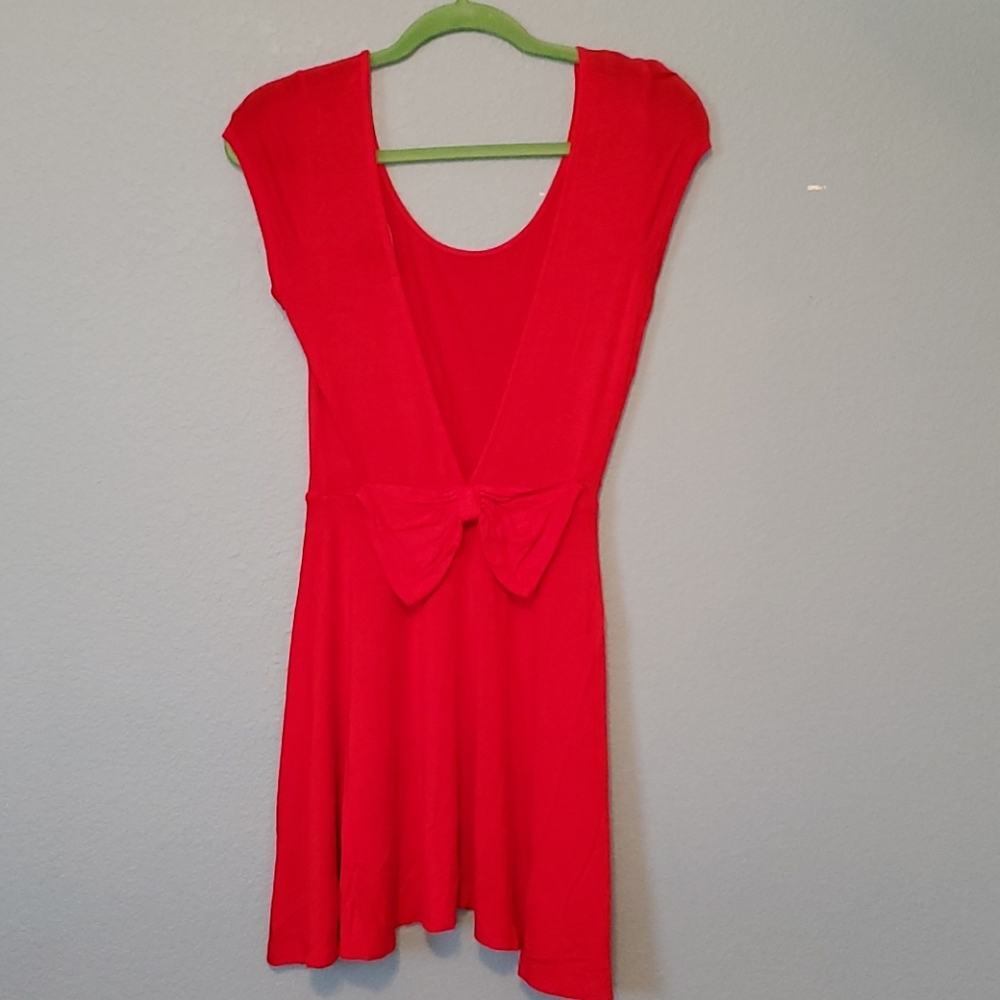 Low Back Bow Detail Circle Dress